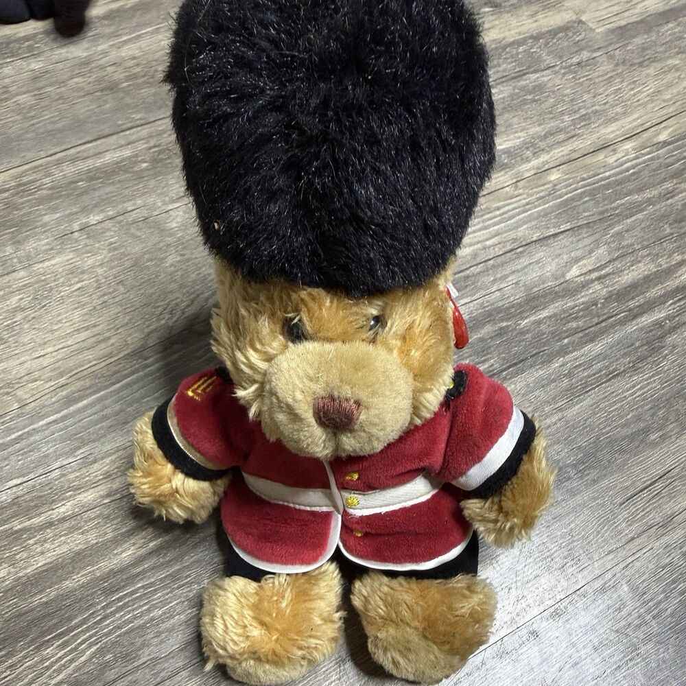 Keel Toys Plush  Bear Royal Guard Beefeater Brown Red Black 10 Inches‎ England